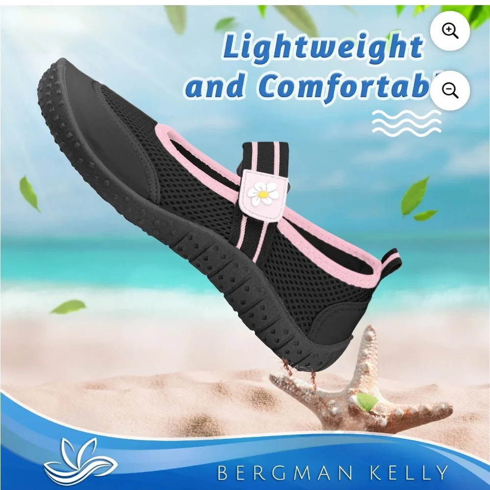 BRAND NEW Kids Size 2/3 (EU 34) Black and Pink Water Shoes